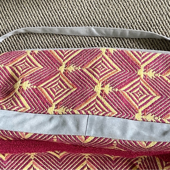 NWOT Free People First Class Suede Embellished Weekender in Primrose Bag - Picture 12 of 12